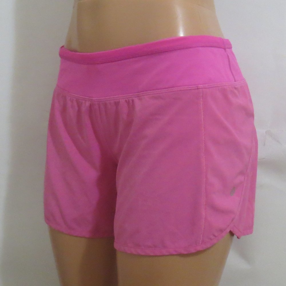 lululemon athletica Pink Women's Running active Speed Up Shorts lined, Size 8